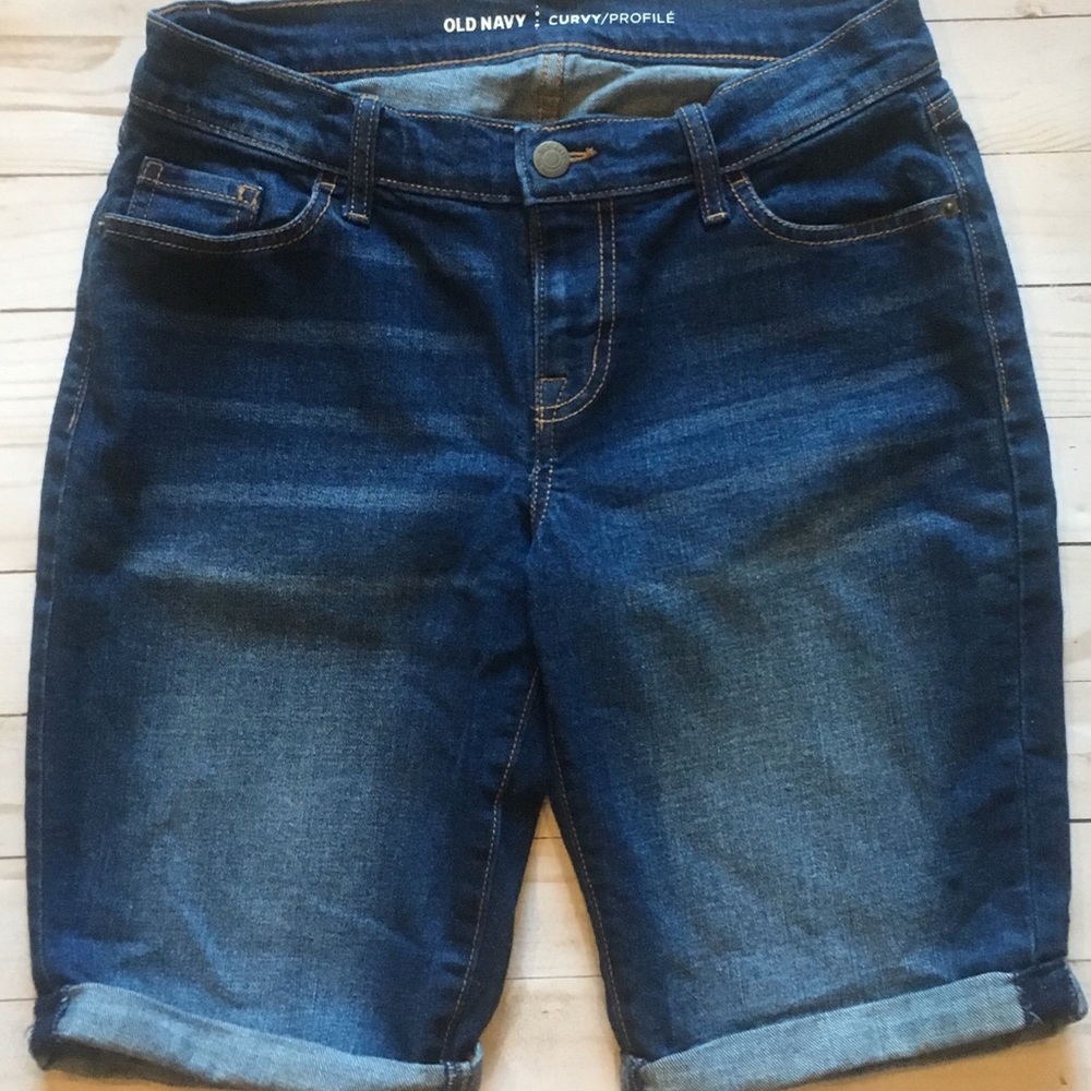 Old Navy Curvy Profile Denim Shorts Size-0